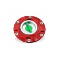 CNC Racing TRICOLORE 'GEAR' Aluminum Gas Cap for MV 3 cylinder Models, Aprilia, Moto Guzzi, and Triumph